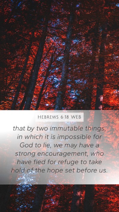 Hebrews 6:18 WEB Bible Verse Image