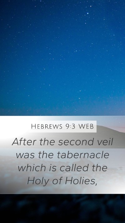 Hebrews 9:3 WEB Bible Verse Image