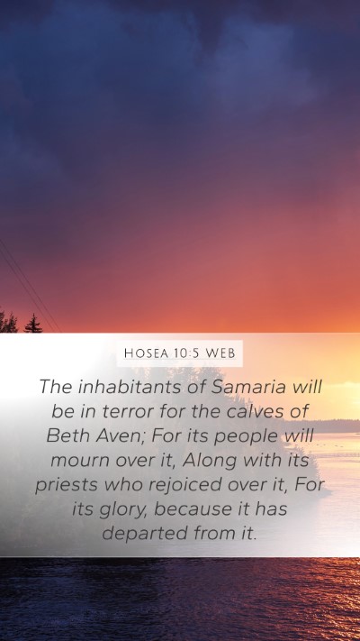 Hosea 10:5 WEB Bible Verse Image