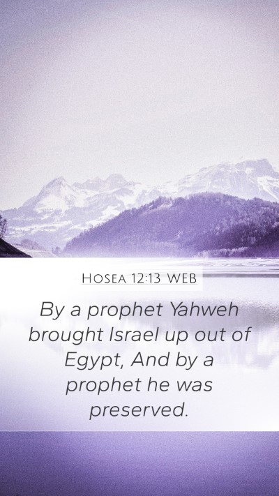Hosea 12:13 WEB Bible Verse Image