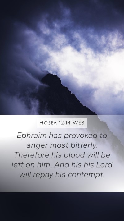 Hosea 12:14 WEB Mobile Phone Wallpaper - Ephraim has provoked to anger most bitterly. - Mobile Bible Verse Wallpaper