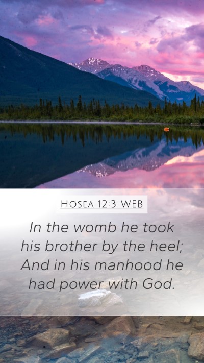 Hosea 12:3 WEB Bible Verse Image