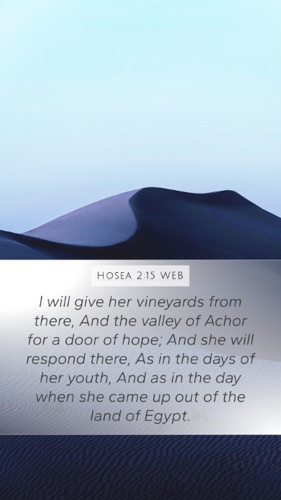 Hosea 2:15 WEB Bible Verse Image