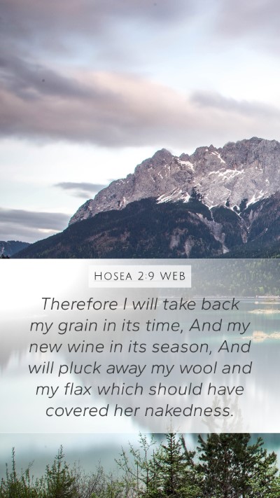 Hosea 2:9 WEB Bible Verse Image
