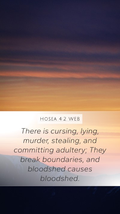 Hosea 4:2 WEB Bible Verse Image