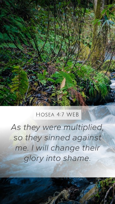 Hosea 4:7 WEB Bible Verse Image