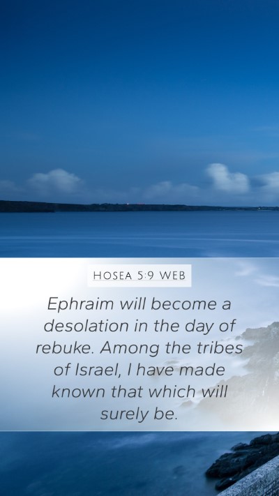 Hosea 5:9 WEB Bible Verse Image