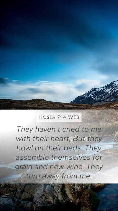 Hosea 7:14 WEB Bible Verse Image