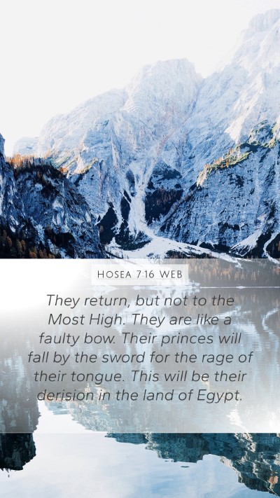 Hosea 7:16 WEB Bible Verse Image