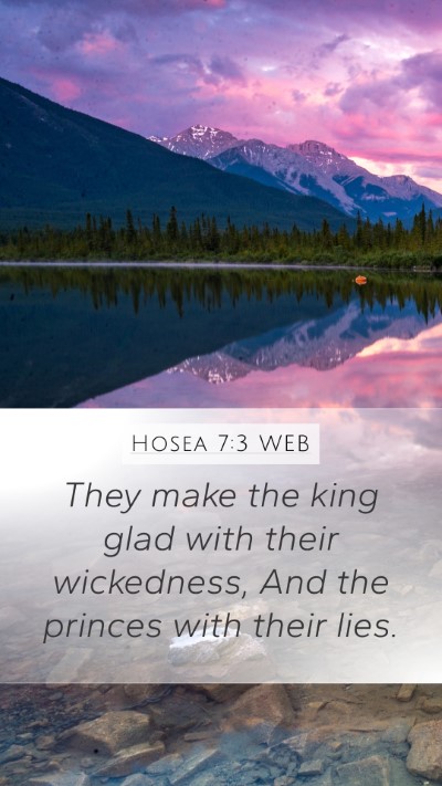 Hosea 7:3 WEB Bible Verse Image