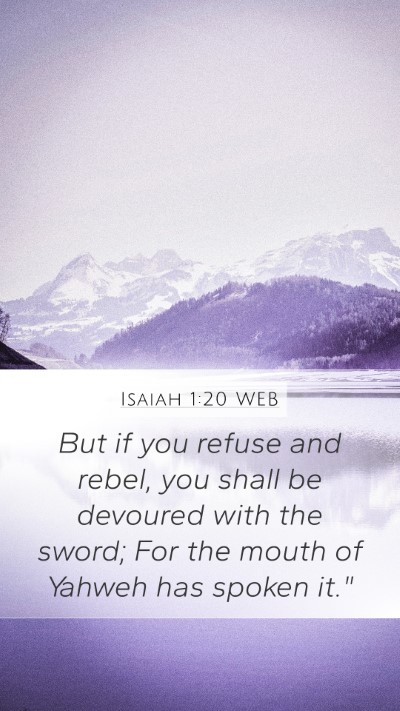 Isaiah 1:20 WEB Bible Verse Image