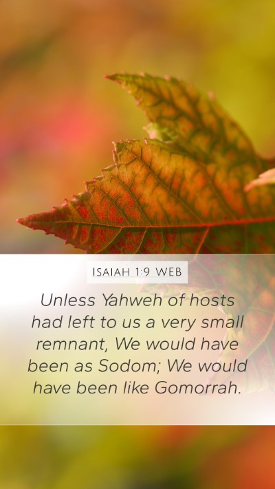 Isaiah 1:9 WEB Bible Verse Image
