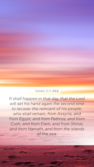 Isaiah 11:11 WEB Bible Verse Image