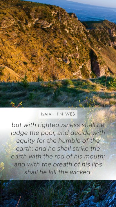 Isaiah 11:4 WEB Bible Verse Image