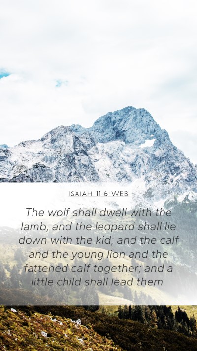 Isaiah 11:6 WEB Bible Verse Image