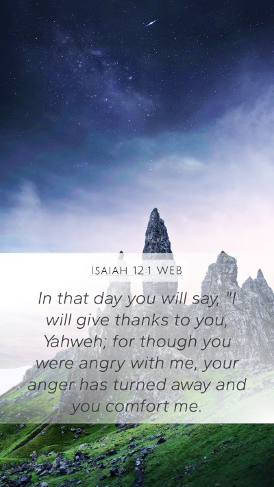 Isaiah 12:1 WEB Bible Verse Image