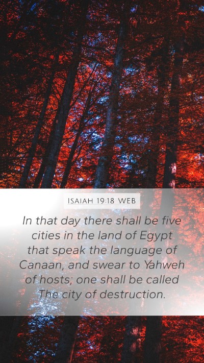 Isaiah 19:18 WEB Bible Verse Image