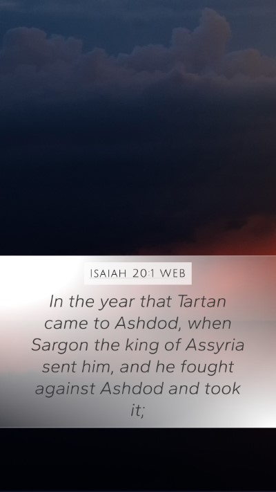 Isaiah 20:1 WEB Bible Verse Image