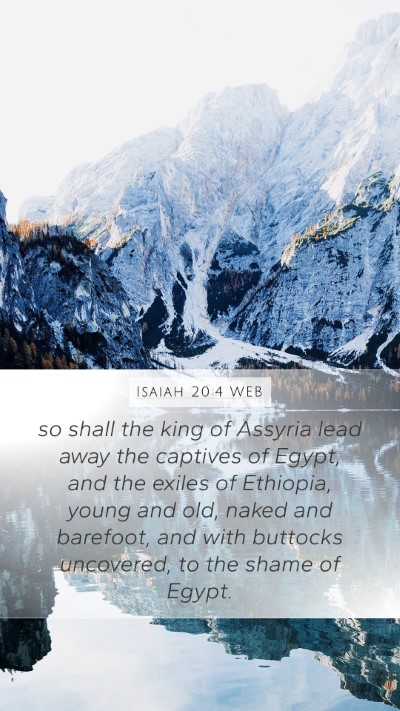 Isaiah 20:4 WEB Bible Verse Image