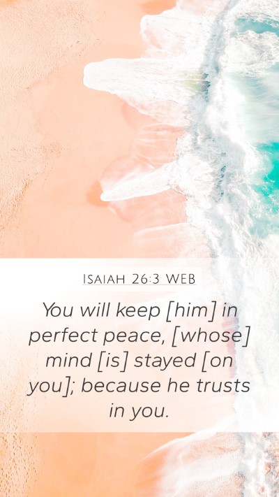 Isaiah 26:3 WEB Bible Verse Image