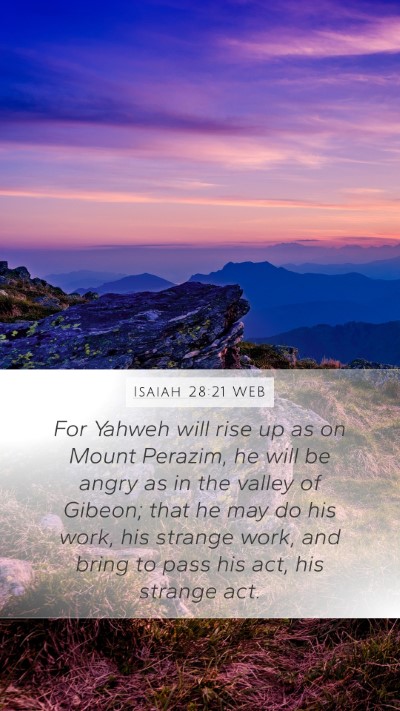 Isaiah 28:21 WEB Bible Verse Image