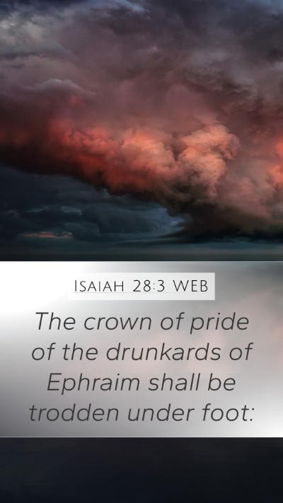 Isaiah 28:3 WEB Bible Verse Image