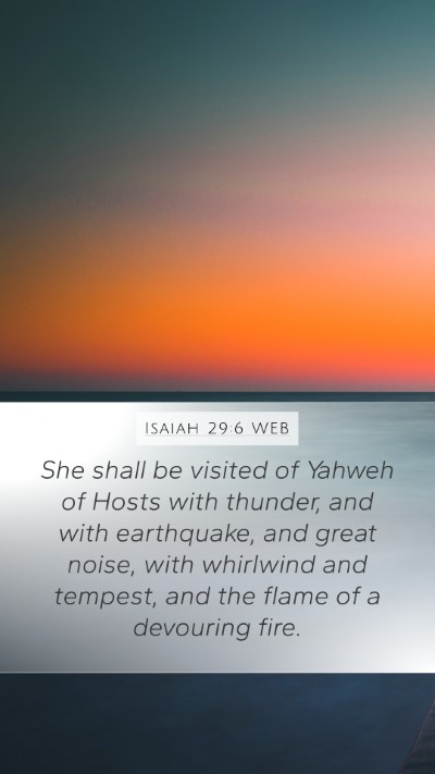 Isaiah 29:6 WEB Bible Verse Image