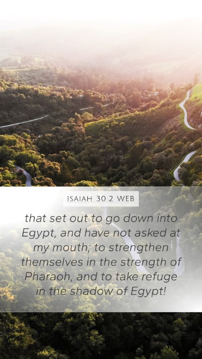 Isaiah 30:2 WEB Mobile Phone Wallpaper - that set out to go down into Egypt, and have not - Mobile Bible Verse Wallpaper