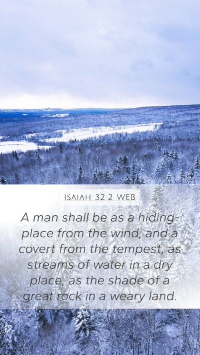 Isaiah 32:2 WEB Bible Verse Image
