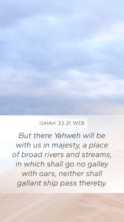 Isaiah 33:21 WEB Bible Verse Image