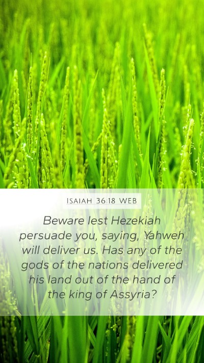 Isaiah 36:18 WEB Bible Verse Image