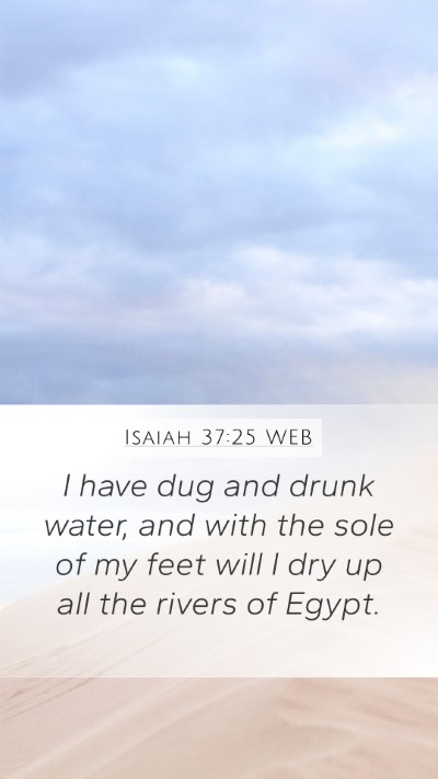 Isaiah 37:25 WEB Bible Verse Image