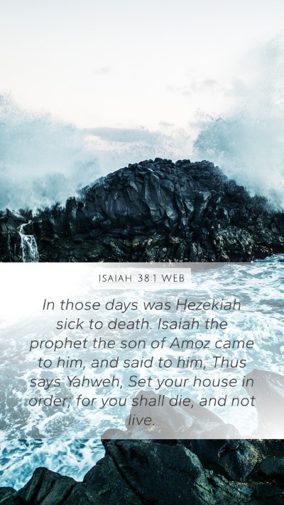 Isaiah 38:1 WEB Bible Verse Image