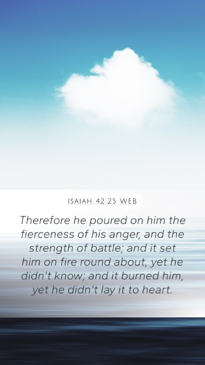 Isaiah 42:25 WEB Bible Verse Image