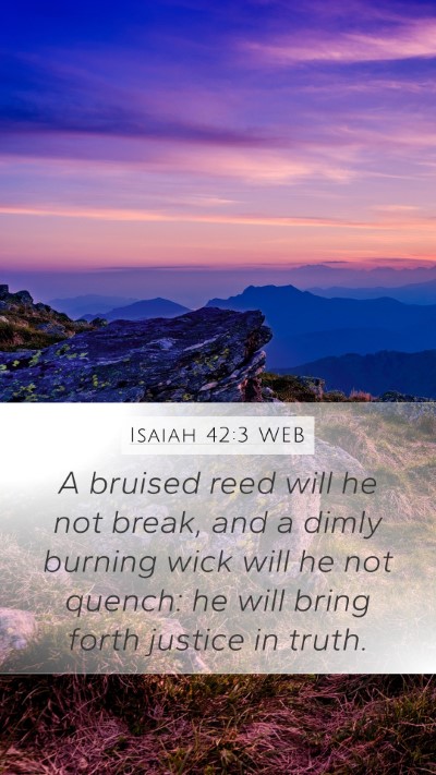 Isaiah 42:3 WEB Bible Verse Image