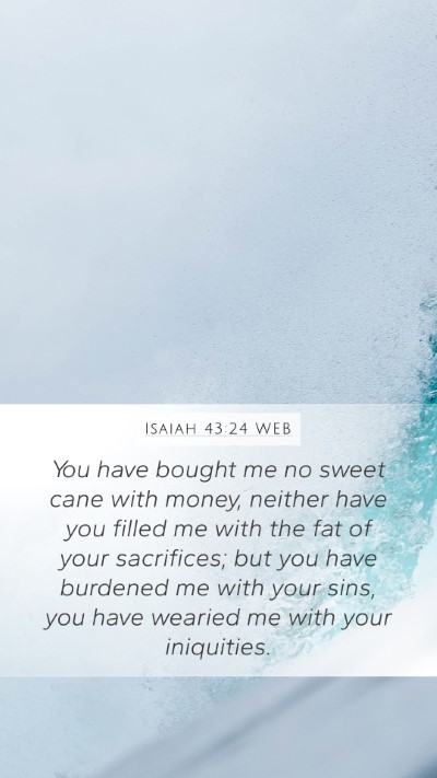 Isaiah 43:24 WEB Bible Verse Image
