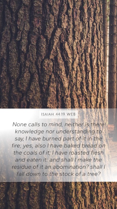 Isaiah 44:19 WEB Bible Verse Image