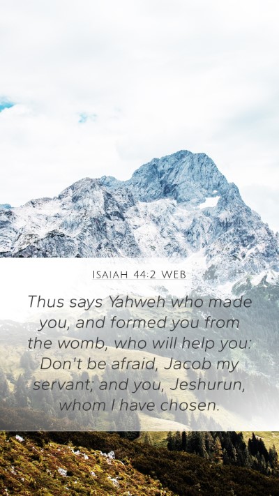 Isaiah 44:2 WEB Bible Verse Image