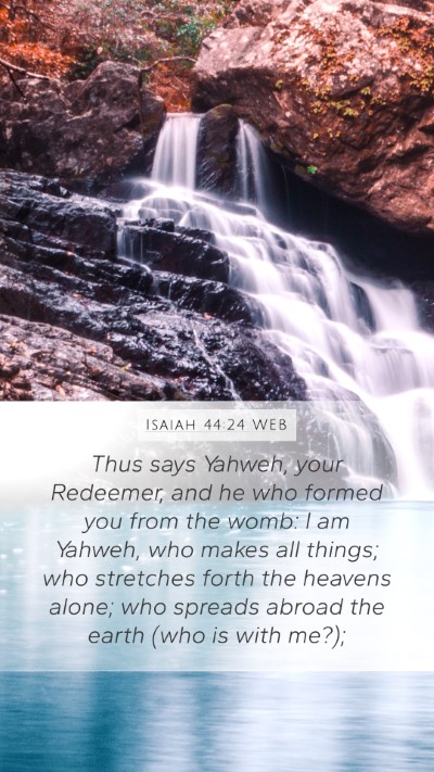 Isaiah 44:24 WEB Bible Verse Image