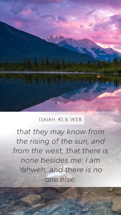 Isaiah 45:6 WEB Bible Verse Image
