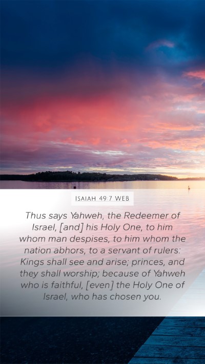 Isaiah 49:7 WEB Bible Verse Image