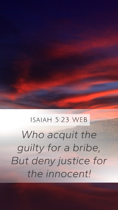 Isaiah 5:23 WEB Bible Verse Image