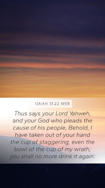 Isaiah 51:22 WEB Bible Verse Image