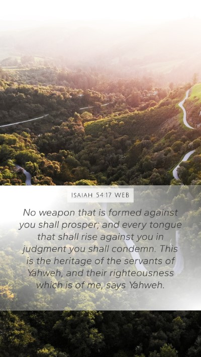 Isaiah 54:17 WEB Bible Verse Image