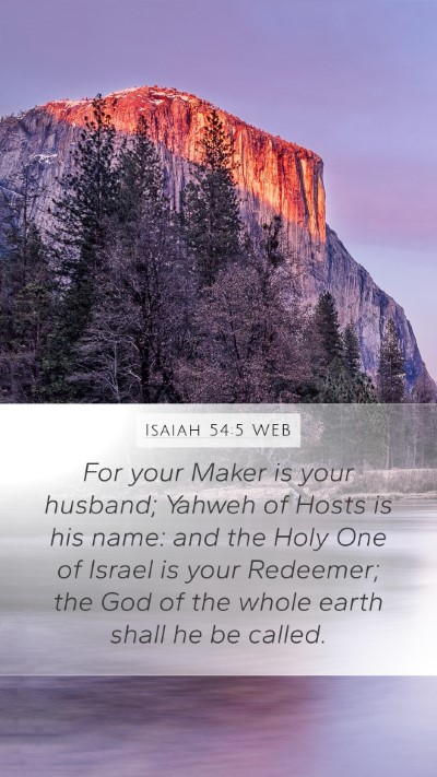 Isaiah 54:5 WEB Bible Verse Image