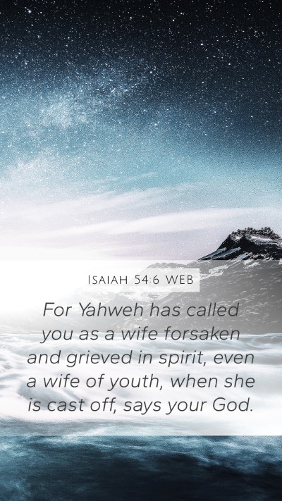 Isaiah 54:6 WEB Bible Verse Image