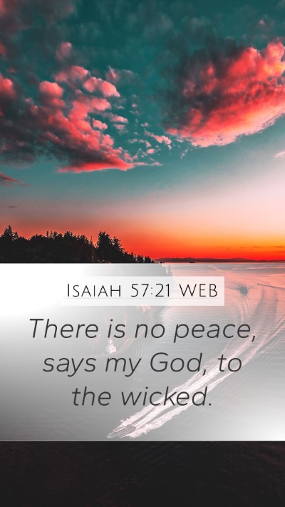 Isaiah 57:21 WEB Bible Verse Image