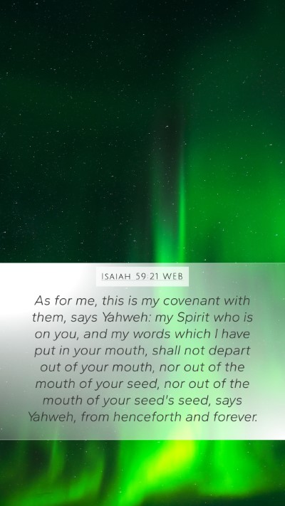 Isaiah 59:21 WEB Bible Verse Image