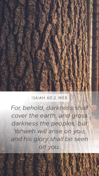 Isaiah 60:2 WEB Bible Verse Image