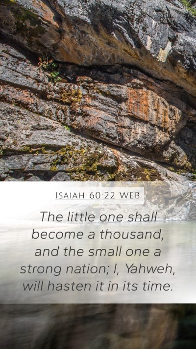 Isaiah 60:22 WEB Bible Verse Image